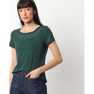 Embellished Round-Neck T-shirt