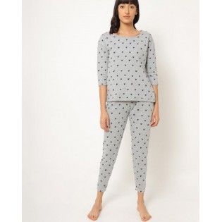 Printed Lounge Top with Pyjamas